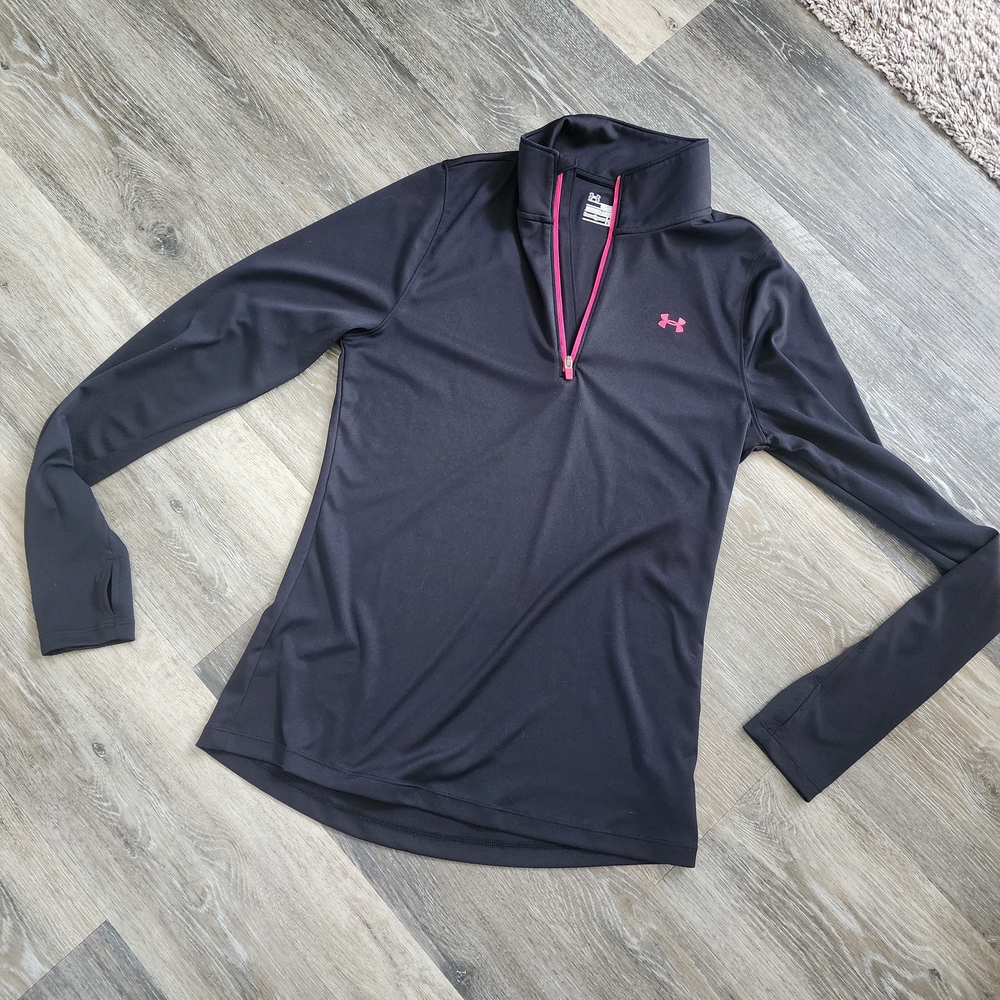 Under Armour Womens Black Half Zip Long Sleeve Pullover